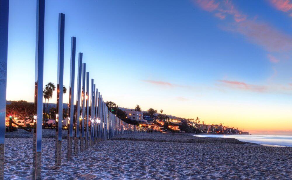 Stainless steel mirrored sculpture, Laguna Beach